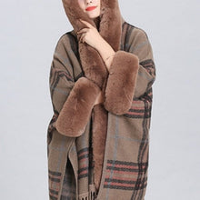 Load image into Gallery viewer, Soft Faux Fur Wool Blends Shawl Overcoat