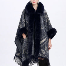 Load image into Gallery viewer, Soft Faux Fur Wool Blends Shawl Overcoat