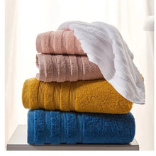 Load image into Gallery viewer, 3 Pieces 100% Egyptian Cotton Towel Set | 1Pc Bath Towel+2Pcs Face Towel