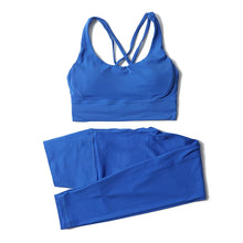 Load image into Gallery viewer, 2 Pieces Women Yoga Set - Quick-Dry Breathable Bra &amp; Leggings with Pocket
