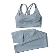 Load image into Gallery viewer, 2 Pieces Women Yoga Set - Quick-Dry Breathable Bra &amp; Leggings with Pocket
