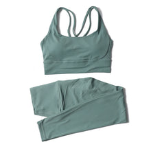 Load image into Gallery viewer, 2 Pieces Women Yoga Set - Quick-Dry Breathable Bra &amp; Leggings with Pocket

