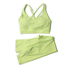 Load image into Gallery viewer, 2 Pieces Women Yoga Set - Quick-Dry Breathable Bra &amp; Leggings with Pocket
