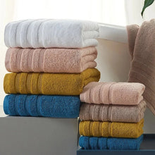 Load image into Gallery viewer, 3 Pieces 100% Egyptian Cotton Towel Set | 1Pc Bath Towel+2Pcs Face Towel