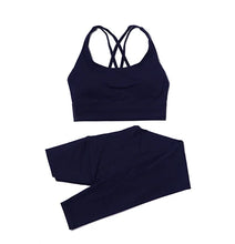 Load image into Gallery viewer, 2 Pieces Women Yoga Set - Quick-Dry Breathable Bra &amp; Leggings with Pocket
