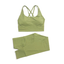 Load image into Gallery viewer, 2 Pieces Women Yoga Set - Quick-Dry Breathable Bra &amp; Leggings with Pocket
