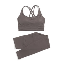 Load image into Gallery viewer, 2 Pieces Women Yoga Set - Quick-Dry Breathable Bra &amp; Leggings with Pocket
