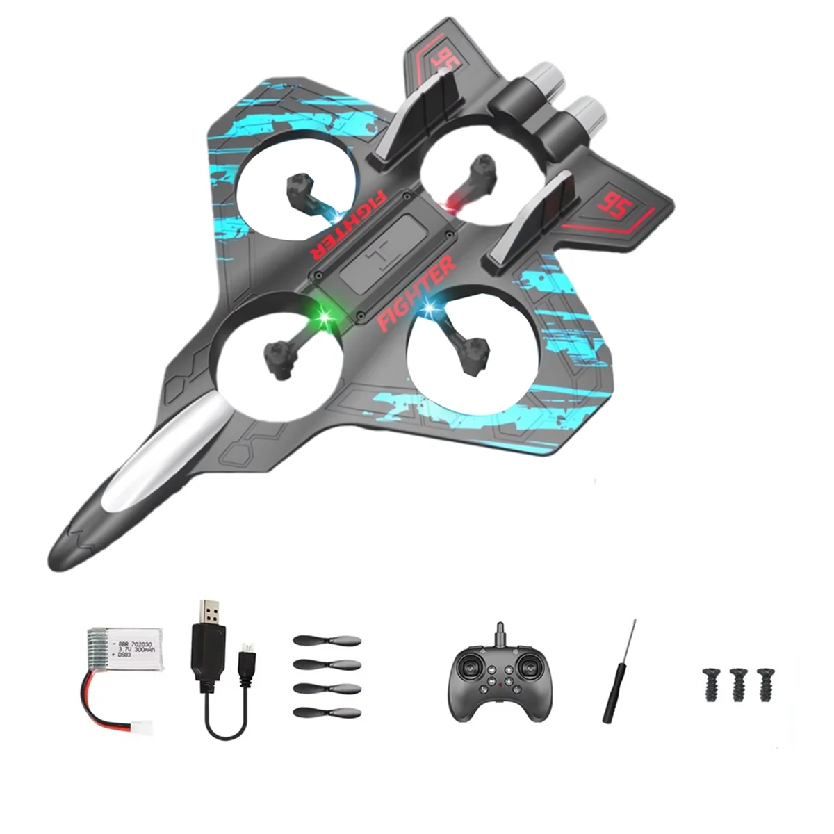2.4G Remote Control RC Airplane Toy - Tumbling Stunt Plane - Blue