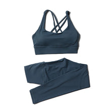 Load image into Gallery viewer, 2 Pieces Women Yoga Set - Quick-Dry Breathable Bra &amp; Leggings with Pocket
