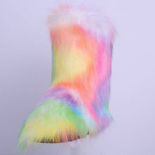 Load image into Gallery viewer, Plush White Winter Snow Woman Boots
