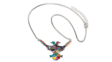 Load image into Gallery viewer, Enamel Bird Flower Necklace
