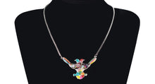 Load image into Gallery viewer, Enamel Bird Flower Necklace
