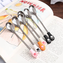 Load image into Gallery viewer, Cute Cat Claw Tea Coffee Spoon
