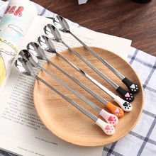 Load image into Gallery viewer, Cute Cat Claw Tea Coffee Spoon
