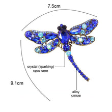 Load image into Gallery viewer, Crystal Vintage Dragonfly Brooches for Women
