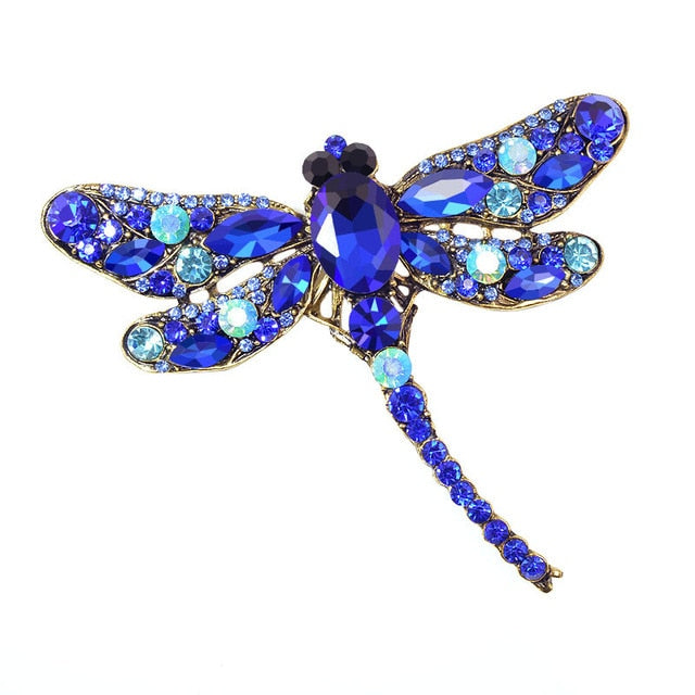 Crystal Vintage Dragonfly Brooches for Women