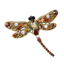 Load image into Gallery viewer, Crystal Vintage Dragonfly Brooches for Women
