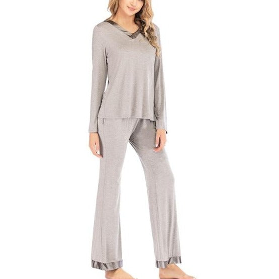 Women Cotton Long Sleeve Sleepwear | 2 Pieces