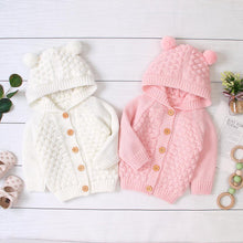 Load image into Gallery viewer, Knitted Long Sleeve Hoodie Sweater For Baby
