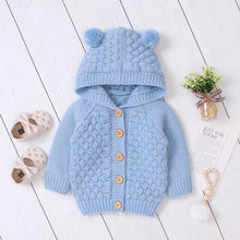 Load image into Gallery viewer, Knitted Long Sleeve Hoodie Sweater For Baby
