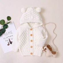 Load image into Gallery viewer, Knitted Long Sleeve Hoodie Sweater For Baby
