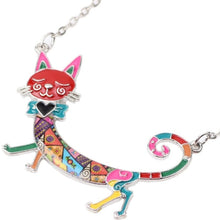 Load image into Gallery viewer, Enamel Alloy Cartoon Cat Necklace
