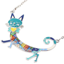 Load image into Gallery viewer, Enamel Alloy Cartoon Cat Necklace
