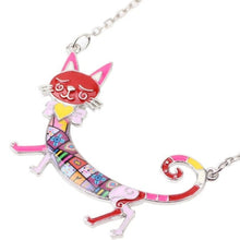 Load image into Gallery viewer, Enamel Alloy Cartoon Cat Necklace
