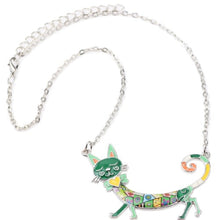 Load image into Gallery viewer, Enamel Alloy Cartoon Cat Necklace
