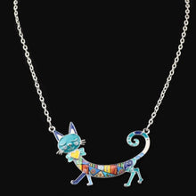 Load image into Gallery viewer, Enamel Alloy Cartoon Cat Necklace
