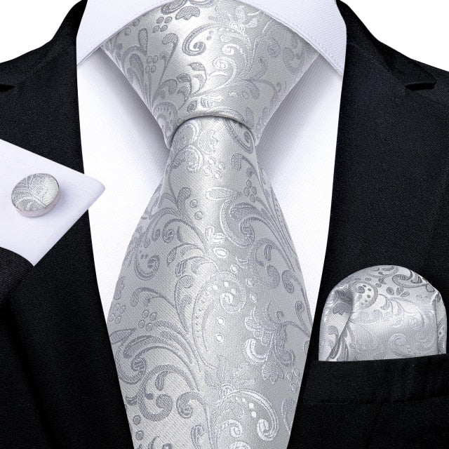 Men Tie Hanky Cufflink Set