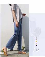 Load image into Gallery viewer, Short Sleeve Set Loose Modal Cotton Pyjamas | 2 Pierces
