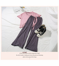 Load image into Gallery viewer, Short Sleeve Set Loose Modal Cotton Pyjamas | 2 Pierces
