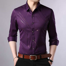 Load image into Gallery viewer, Slim Fit Long Sleeve Shirt For Men
