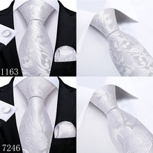 Load image into Gallery viewer, Men Tie Hanky Cufflink Set
