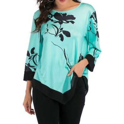 Floral Print Blouse For Woman