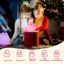 Load image into Gallery viewer, Cute Silicone Touch Sensor Remote LED Cat Lamp
