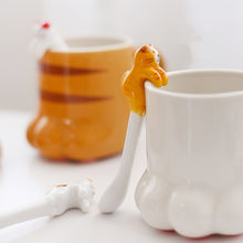 Load image into Gallery viewer, Ceramic Cute Cat Hanging Tea Spoon
