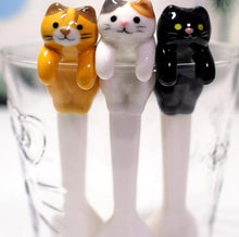 Load image into Gallery viewer, Ceramic Cute Cat Hanging Tea Spoon
