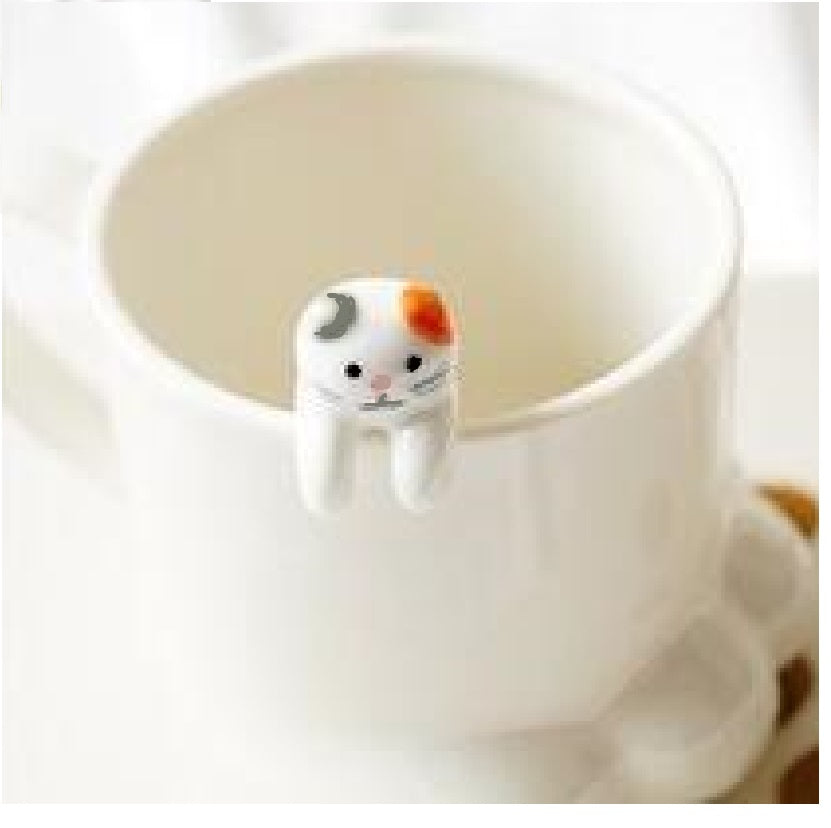 Ceramic Cute Cat Hanging Tea Spoon