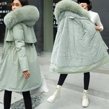 Load image into Gallery viewer, Hooded Faux Fur Winter Jacket For Women
