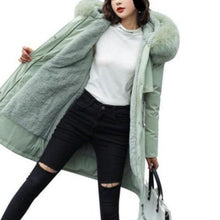 Load image into Gallery viewer, Hooded Faux Fur Winter Jacket For Women
