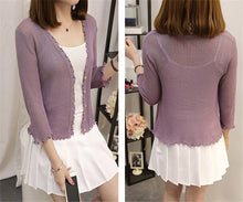 Load image into Gallery viewer, Thin Short Faux Silk Jacket For Women
