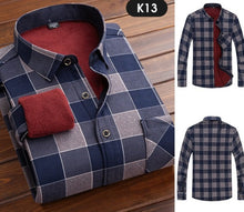 Load image into Gallery viewer, Thick Fleece Long Sleeve Plaid Man Winter Shirt
