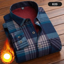 Load image into Gallery viewer, Thick Fleece Long Sleeve Plaid Man Winter Shirt
