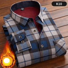 Load image into Gallery viewer, Thick Fleece Long Sleeve Plaid Man Winter Shirt
