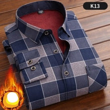 Load image into Gallery viewer, Thick Fleece Long Sleeve Plaid Man Winter Shirt
