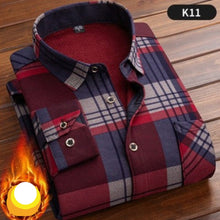 Load image into Gallery viewer, Thick Fleece Long Sleeve Plaid Man Winter Shirt
