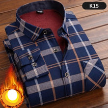 Load image into Gallery viewer, Thick Fleece Long Sleeve Plaid Man Winter Shirt
