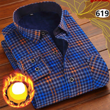 Load image into Gallery viewer, Thick Fleece Long Sleeve Plaid Man Winter Shirt
